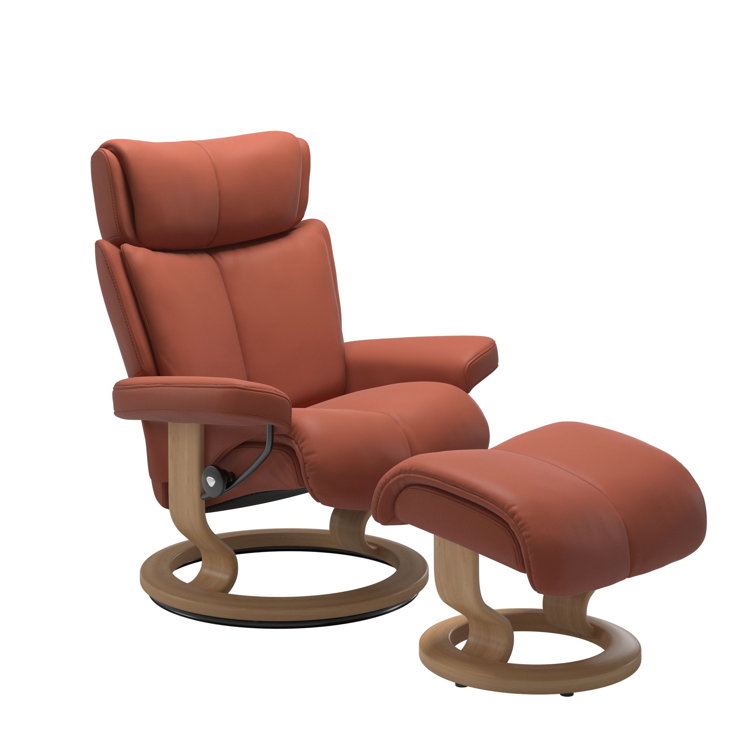 Stressless Magic M Classic with footstool Paloma Henna Oak