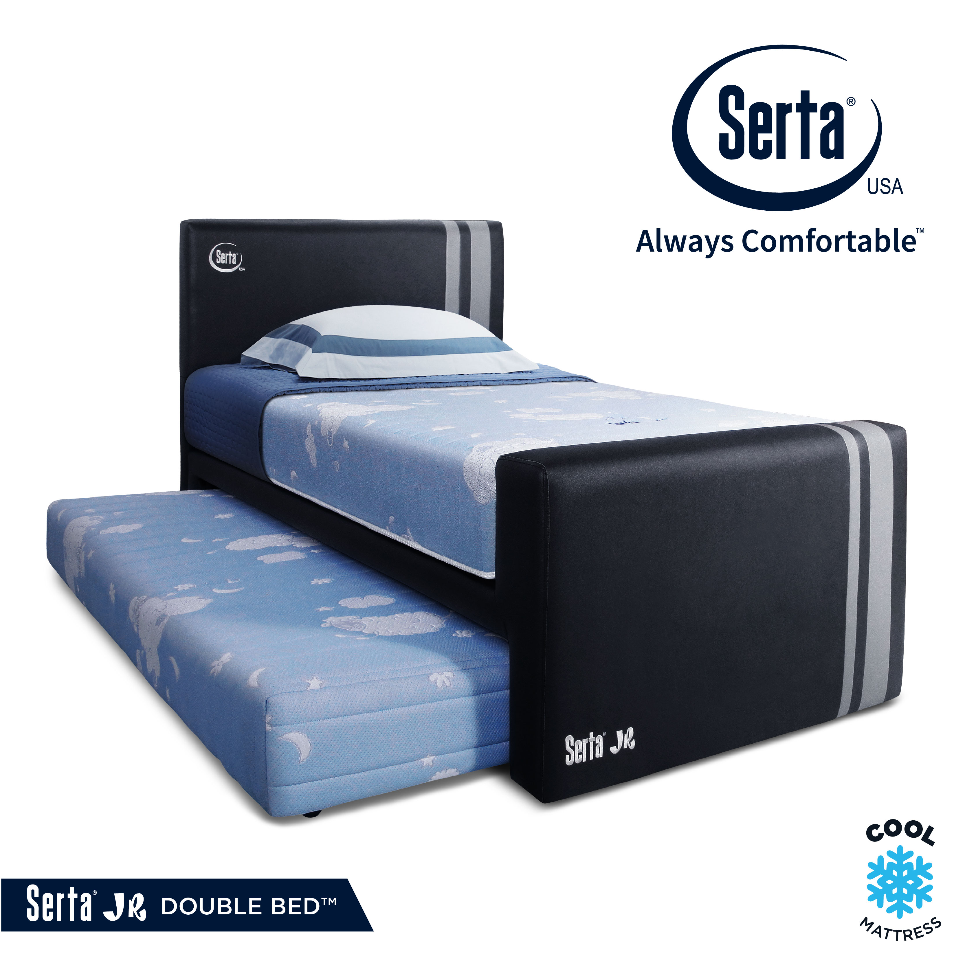Serta Spring Bed JR Double Bed Full Set